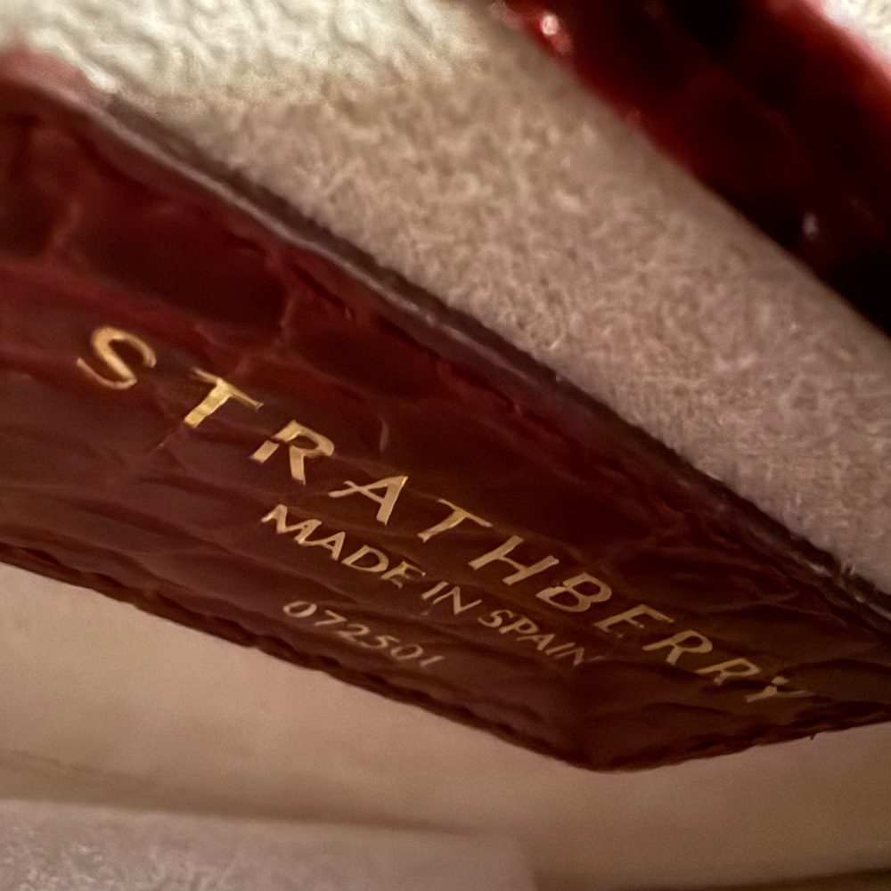 Strathberry Red Croc-Embossed Mini Bag Crossbody - Picture 7 of 10